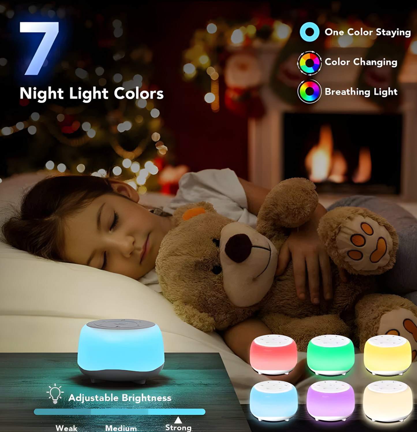 LumiSound™ Sleep Machine – White Noise & Night Light